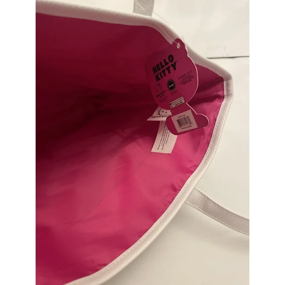 2018 Hello‎ Kitty White Tote Purse Bag Fab NY Sanrio 13 x 10